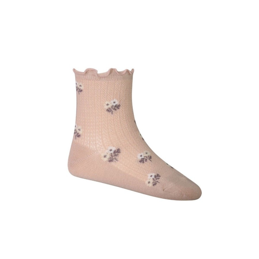 Wear Jamie Kay | Jamie Kay Alison Frill Ankle Socks - Dusky Rose | Mellow