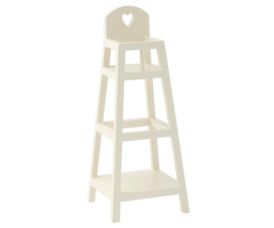 Play Maileg | Maileg High Chair - White | Mellow