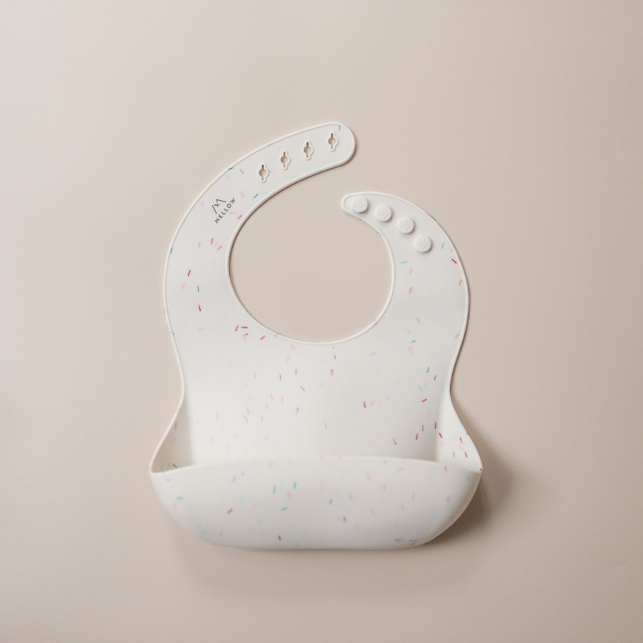 Feed Mellow | Mellow Silicone Bib - Rainbow Sprinkles / Whimsical Vanilla | Mellow