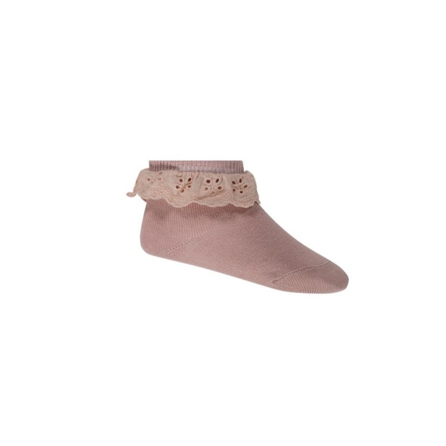 Wear Jamie Kay | Jamie Kay Frill Ankle Sock - Mauve Shadow | Mellow