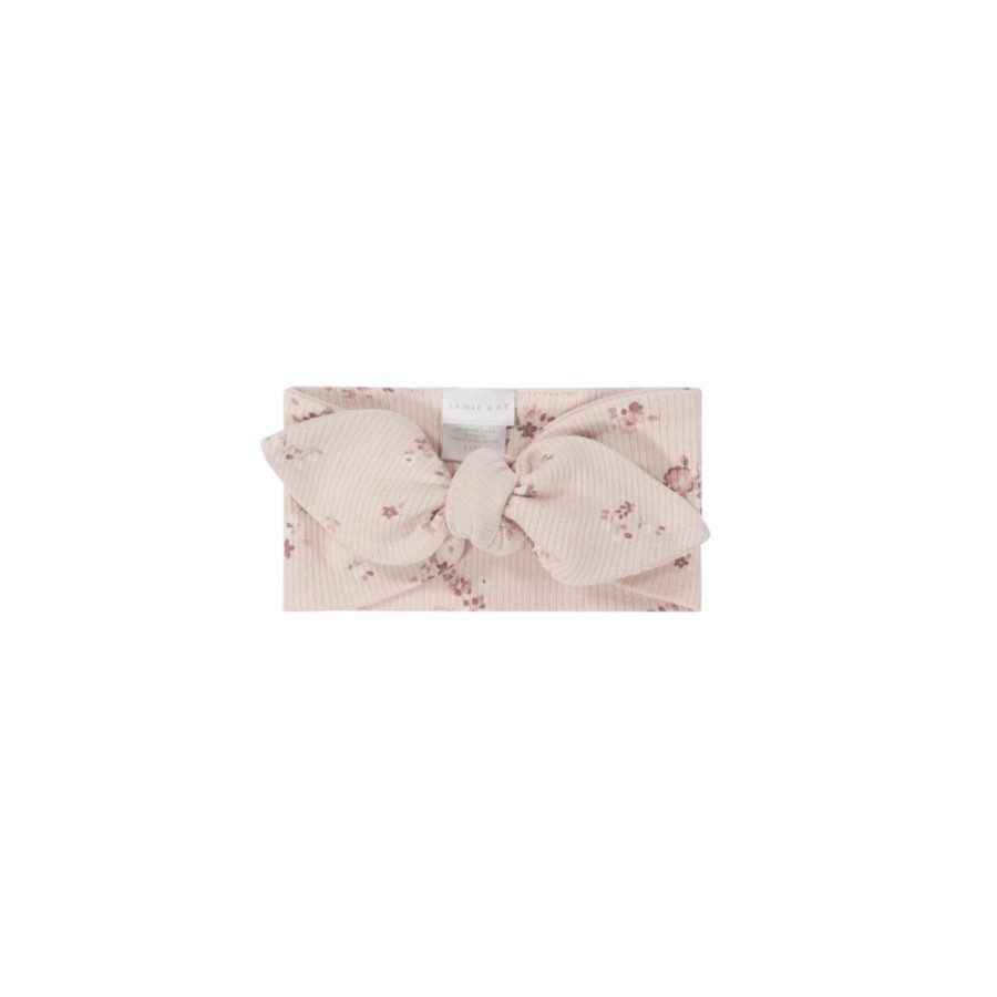 Wear Jamie Kay | Jamie Kay Fine Rib Headband - Petite Fleur Soft Peony | Mellow